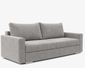 Sofa z Funkcją Spania DRAVOS Szara Sztruksowa Nowoczesna