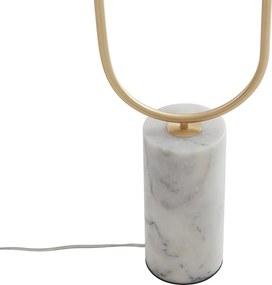 Lampa stojąca w stylu art deco mosiądz z przezroczystym szkłem 2-światła - Rid