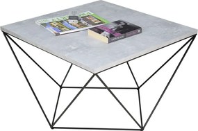 Druciany stolik kawowy beton + czarny R9-H55