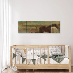 Obraz - Edgar Degas, Horses in a Meadow, reprodukcje (170x50 cm)
