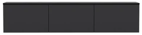 Antracytowa szafka pod TV 160x35 cm Neon – Kalune Design