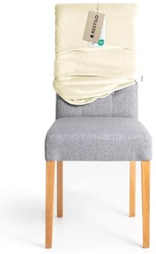 Kremowe elastyczne pokrowce na krzesło zestaw 4 szt. 48 cm Sento – Restilo