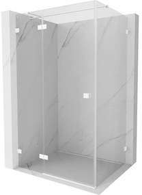 Mexen Lunar T kabina prysznicowa uchylna lewa 85 x 120 cm, transparent, biała - 834T-085-120-20-00-L