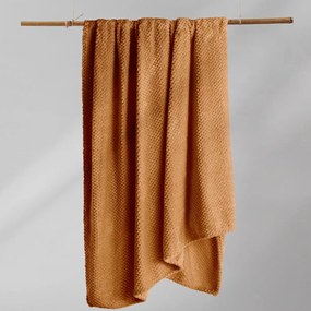 Ciemnopomarańczowy koc z mikrowłókna DecoKing Henry, 220x240 cm