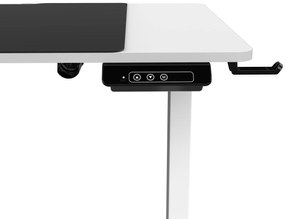 Biurko z elektryczną regulacją wysokości EGON, 1100 x 720 x 600 mm, białe