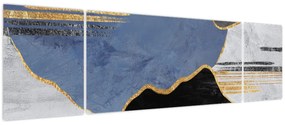 Obraz - Teksturowane kształty (170x50 cm)