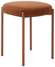 Metalowy stołek w kolorze terakoty Pelican – Unique Furniture