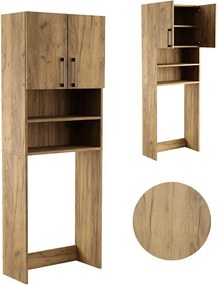 Szafka Łazienkowa Nad Pralkę Suszarkę Słupek Regał Zabudowa AGD Dąb Craft