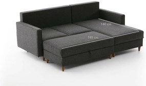 Sofa narożna Eva Right Anthracite