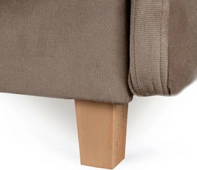 Sofa z Funkcją Spania CUBA Rozkładana Wersalka Dwuosobowa Beżowa Nowoczesna do Salonu