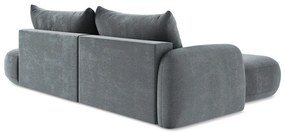 Szaroniebieski rozkładany narożnik (lewostronny/z szezlongiem) Hale – Makamii