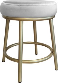 Taboret Ben tkanina Welur stelaż metalowy STOŁEK LOFT : Kolor Stelaża - Złoty, Kolor tkaniny - VELVET - MG39, Typ tkaniny - Velvet