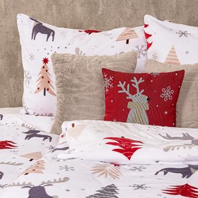 4Home Pościel mikroflanela Cute reindeer, 140 x 200 cm, 70 x 90 cm