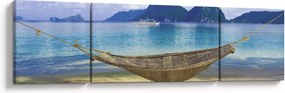 Obraz - Obraz hamaka na plaży 2 (170x50 cm)