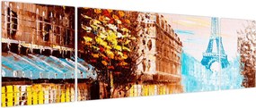 Obraz - Deszczowa pogoda i wieża Eiffla (170x50 cm)