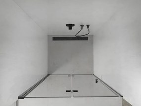 Mexen Lima drzwi prysznicowe składane 110 cm, transparent, czarne - 856-110-000-70-00