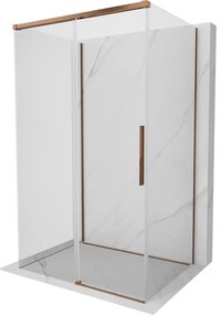 Mexen Rox-3S kabina prysznicowa 3-ścienna rozsuwana 95 x 70 cm, transparent, różowe złoto - 8C2-095-070-60-00-3S