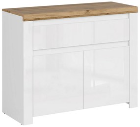 Szafka VILGO 2D1S, biały błyszczący