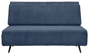Niebieska sztruksowa rozkładana sofa 140 cm Mallory – Støraa