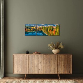 Obraz - Jezioro Urisee, Austria (z zegarem) (90x30 cm)
