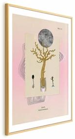 Plakat Niezwykła roślina 21x30 cm z ramą złotą z marginesem ARTGEIST B