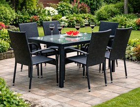 Zestaw mebli ogrodowych stół 6 krzeseł Avvicente