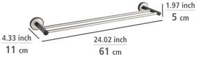 Wieszak łazienkowy DUO UDINE, UV-Loc, 61 cm, 2 uchwyty, WENKO