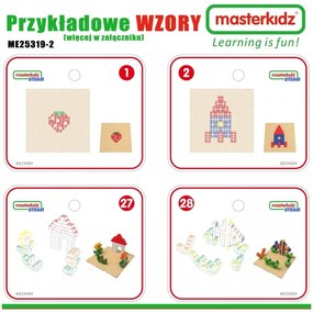 Masterkidz drewniany stół edukacyjny + akcesoria stem wall + 563 klocków