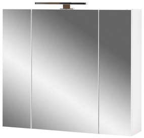 Biała szafka łazienkowa z lustrem 76x71 cm – Germania