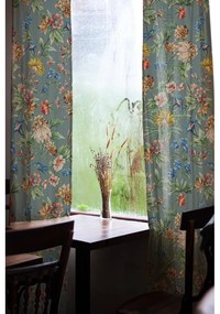 Zielona zasłona z domieszką lnu Tierra Bella Green Amazonia, 140x270 cm