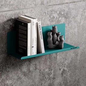 Metalowa półka ścienna Modern Joanne 40 cm, kolor morski