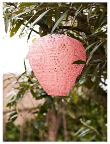 Różowy zewnętrzny lampion solarny LED (wysokość 30 cm) Greatham – House Nordic