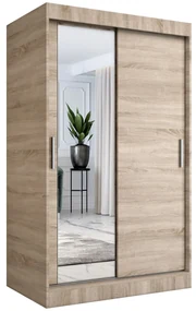 Szafa przesuwna MODUO COMFORT 120 dąb sonoma z lustrem po lewej MKPOL