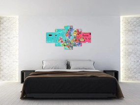 Obraz - Dziecięca mapa Europy (125x70 cm)