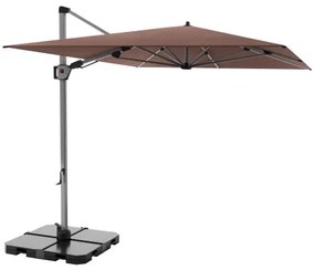 KNIRPS 320 x 320 cm - luksusowy wahadłowy parasol ogrodowy z drążkiem bocznym : Kolor parasola Knirps - Czerwony