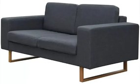 Ciemnoszara 2-osobowa sofa Zyfok