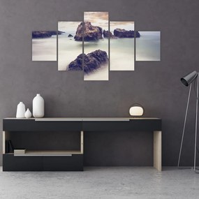 Obraz klifów we mgle (125x70 cm)