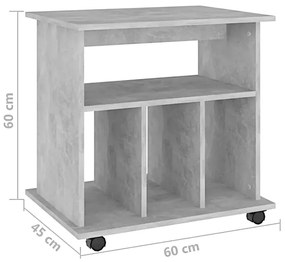 Kontener biurkowy w kolorze szarego betonu G5-F87