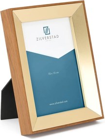 Metalowa ramka stojąca w kolorze mosiądzu 13,5x18,5 cm Marseille – Zilverstad