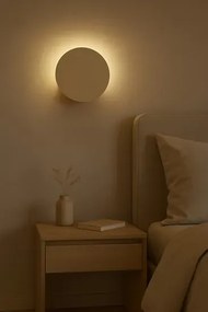 Metalowy kinkiet 20 cm okrągły beżowy R4-S25