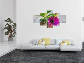 Obraz ciętego kwiatu (125x70 cm)