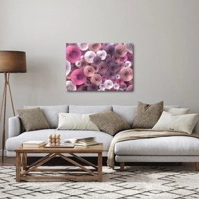 Abstrakcyjny obraz kwiatów róży (70x50 cm)