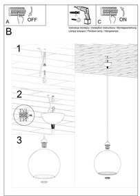Zielona lampa wisząca z szklanym kloszem ø 30 cm Bilbao – Nice Lamps