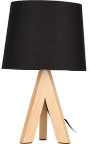Lampa stojąca na drewnianych nogach, wys. 29 cm