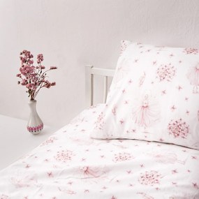 Różowa pościel dla dziewczynki z motywem baletnic 150x200cm