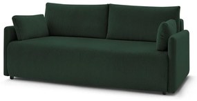 Ciemnozielona sztruksowa rozkładana sofa 211 cm Marcel – Bobochic Paris