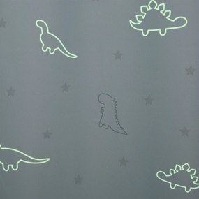 Zasłona fosforyzująca na przelotkach, 140 x 250 cm, z motywem dinozaurów