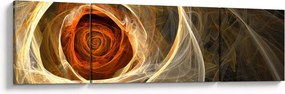 Obraz - Abstrakcyjne róże w ognistych kolorach (170x50 cm)