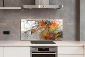Panel szklany do Kuchni Geometryczna Gra Kolorów