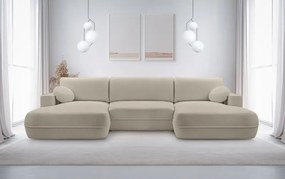 Narożnik FUEGO XL wolnostojący układ U z funkcją spania w tkaninie Bubble 03 DomoHome